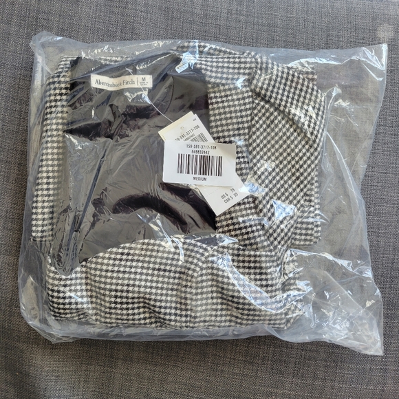NWT A&F Houndstooth Mini Dress - Picture 3 of 4